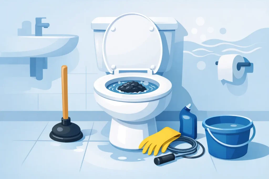 Vaso sanitário entupido: o que fazer em casa?